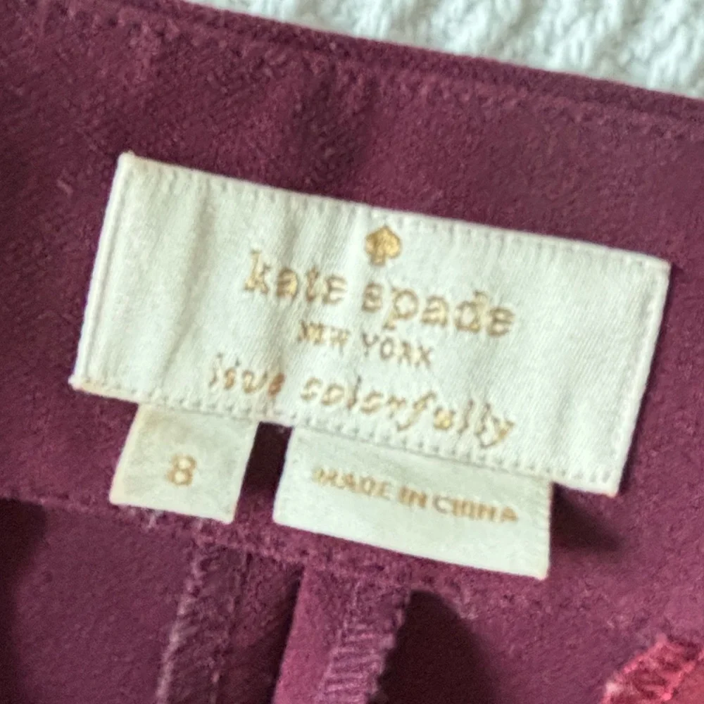 Kate Spade Midnight Wine Cropped Flare Pants